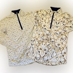 2 San Soleil golf quarter zip ups size XS. UPF 50 and Cooling.